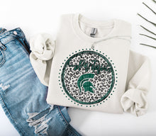 Load image into Gallery viewer, Grey Leopard Circle Team Mascot DROPDOWN TRANSFER CAP