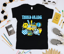 Load image into Gallery viewer, Blue Retro Collage Grades DROPDOWN TRANSFER