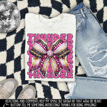 Load image into Gallery viewer, Pink Gold Rhinestone Bow Mascot DROPDOWN TRANSFER