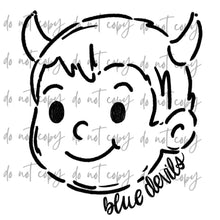 Load image into Gallery viewer, Doodle Single Color Mascots Dropdown TRANSFER