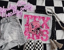 Load image into Gallery viewer, PINK Football Team Helmet Faux Embroidery DROPDOWN TRANSFER TGG