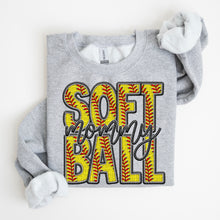 Load image into Gallery viewer, Softball Faux Embroidery Names DROPDOWN TRANSFER SDD