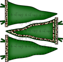 Load image into Gallery viewer, Go Fight Win Triple Leopard Pennant CUSTOMIZED DTF Transfer