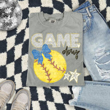 Load image into Gallery viewer, Dalmatian Game Day Softball With Bow DROPDOWN TRANSFER CAP FEB