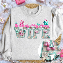 Load image into Gallery viewer, Somebody’s Very Merry Title Faux Embroidery (DROPDOWN) TRANSFER