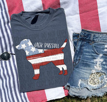 Load image into Gallery viewer, Patriotic Dog Designs White Text SWD MAY DROPDOWN TRANSFER