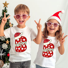 Load image into Gallery viewer, Dotted Letter Santa Hat Mascot DROPDOWN TRANSFER CSD
