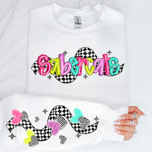 Load image into Gallery viewer, Bright Checkered Mascot With Sleeve Option DTF TRANSFER CSD