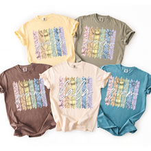 Load image into Gallery viewer, Rainbow Floral Names 4 Square TITLE DROPDOWN TRANSFER CSD APR 26