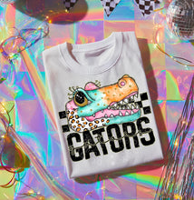 Load image into Gallery viewer, Pink Teal Gold Glitter Checker Mascots Dropdown TRANSFER CST JUNE