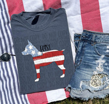 Load image into Gallery viewer, Patriotic Dog Designs Black Text SWD MAY DROPDOWN TRANSFER