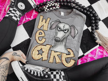 Load image into Gallery viewer, We Are Gold Glitter Mascot DROPDOWN TRANSFER