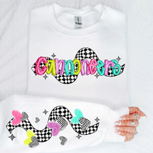 Load image into Gallery viewer, Bright Checkered Mascot With Sleeve Option DTF TRANSFER CSD