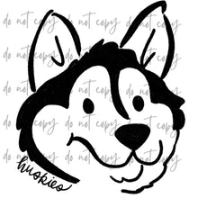 Load image into Gallery viewer, Doodle Single Color Mascots Dropdown TRANSFER