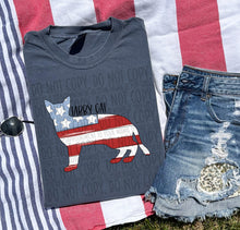 Load image into Gallery viewer, Patriotic Dog Designs Black Text SWD MAY DROPDOWN TRANSFER