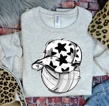 Load image into Gallery viewer, Play Ball Volleyball Happy Face Hat DROPDOWN TRANSFER BIA