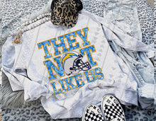 Load image into Gallery viewer, They Not Like Us Faux Embroidery Mascot DROPDOWN TRANSFER TGG 24
