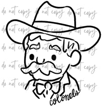 Load image into Gallery viewer, Doodle Single Color Mascots Dropdown TRANSFER