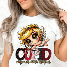 Load image into Gallery viewer, Cupid Rhymes With Stupid SLEEVE OPTION TRANSFER DWS