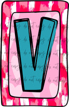 Load image into Gallery viewer, Valentines Box Letter Name CUSTOMIZED DTF Transfer