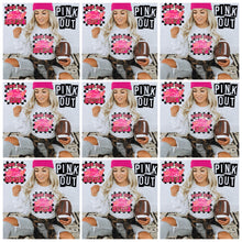 Load image into Gallery viewer, Pink Out Mascot Gold Glitter Chenille DROPDOWN TRANSFER