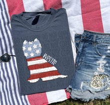 Load image into Gallery viewer, Patriotic Dog Designs White Text SWD MAY DROPDOWN TRANSFER