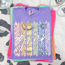 Load image into Gallery viewer, Rainbow Floral Names 4 Square TITLE DROPDOWN TRANSFER CSD APR 26