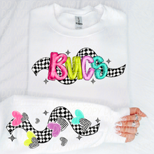 Load image into Gallery viewer, Bright Checkered Mascot With Sleeve Option DTF TRANSFER CSD