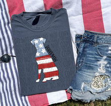 Load image into Gallery viewer, Patriotic Dog Designs Black Text SWD MAY DROPDOWN TRANSFER