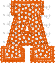 Load image into Gallery viewer, Letterman Stitch Alpha Customized DROPDOWN DTF TRANSFER BIA 26