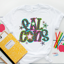 Load image into Gallery viewer, Neon Bright Checker Star Mascots Dropdown TRANSFER CSD MAY 25