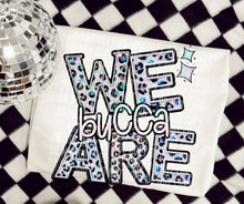 Load image into Gallery viewer, We Are Faux Leopard Rhinestone Mascots DROPDOWN TRANSFER CAP