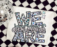 Load image into Gallery viewer, We Are Faux Leopard Rhinestone Mascots DROPDOWN TRANSFER CAP