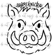 Load image into Gallery viewer, Doodle Single Color Mascots Dropdown TRANSFER