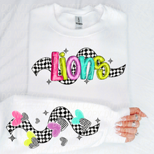 Load image into Gallery viewer, Bright Checkered Mascot With Sleeve Option DTF TRANSFER CSD
