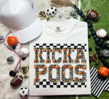 Load image into Gallery viewer, Basketball Faux Embroidery Checkered Mascots DROPDOWN TRANSFER CAP