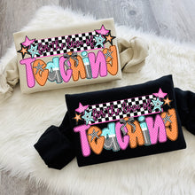 Load image into Gallery viewer, Pink Orange Checker Bow For The Love Of Teaching TRANSFER DWS MAR 26