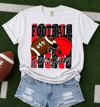Load image into Gallery viewer, Football Season Distressed Lines Helmet And Football Color Option DROPDOWN TRANSFER SDD JUNE 26