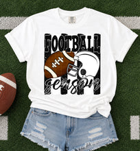 Load image into Gallery viewer, Football Season Distressed Lines Helmet And Football Color Option DROPDOWN TRANSFER SDD JUNE 26