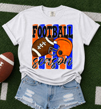 Load image into Gallery viewer, Football Season Distressed Lines Helmet And Football Color Option DROPDOWN TRANSFER SDD JUNE 26