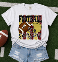 Load image into Gallery viewer, Football Season Distressed Lines Helmet And Football Color Option DROPDOWN TRANSFER SDD JUNE 26