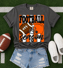 Load image into Gallery viewer, Football Season Distressed Lines Helmet And Football Color Option DROPDOWN TRANSFER SDD JUNE 26