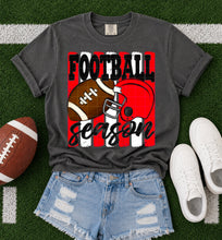 Load image into Gallery viewer, Football Season Distressed Lines Helmet And Football Color Option DROPDOWN TRANSFER SDD JUNE 26