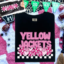 Load image into Gallery viewer, Pink Checkered Floral Faux Embroidery Mascot TRANSFER CAP DEC