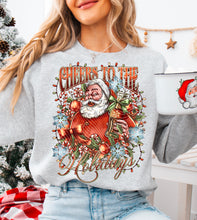 Load image into Gallery viewer, Cheers To The Holidays Santa Snowflake Bottle TRANSFER