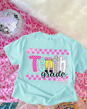 Load image into Gallery viewer, Checker Pink Dalmatian Purple Plaid School Grades DROPDOWN TRANSFER