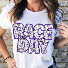 Load image into Gallery viewer, Race Day Dalmatian Colored Faux Embroidery TRANSFER CSD