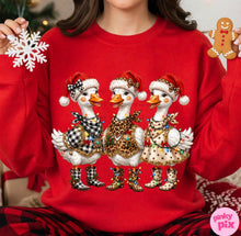 Load image into Gallery viewer, Christmas Lights Outfit Duck Trio TRANSFER ET AUG 26
