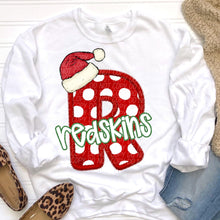 Load image into Gallery viewer, Dotted Letter Santa Hat Mascot DROPDOWN TRANSFER CSD