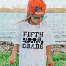 Load image into Gallery viewer, Grades Checkered Floral Bolt Blk Dropdown TRANSFER SBB
